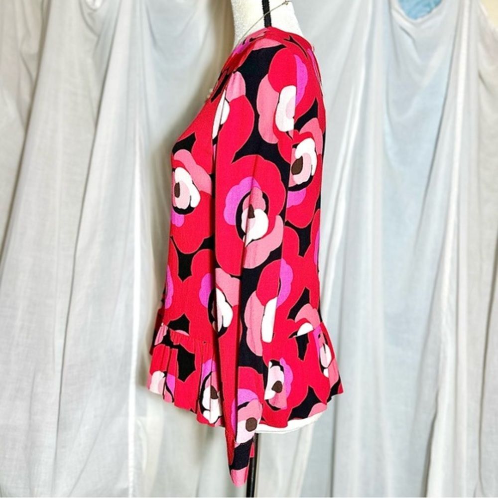 🌟 Kate Spade Deco Rose Peplum Sz S - Picture 6 of 8
